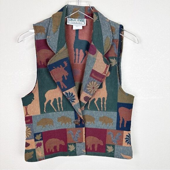 Southwestern Alaskan Vest Fall Fishing Bear Fall Small 4 Tapestry - Picture 1 of 5